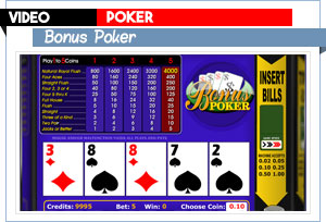 vidéo poker bonus poker
