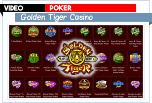 vidéo poker tigre d'or