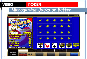 vidéo poker microgaming jacks or better