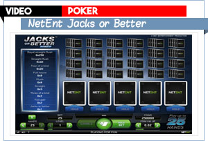vidéo poker netent jacks or better