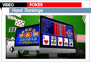 classement des mains de vidéo poker