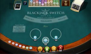 capture d'écran de blackjack switch