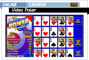 vidéo poker d'action de casino