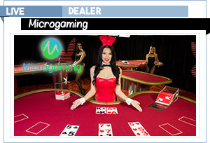 croupier en direct microgaming