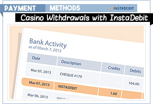 retraits de casino instadebit